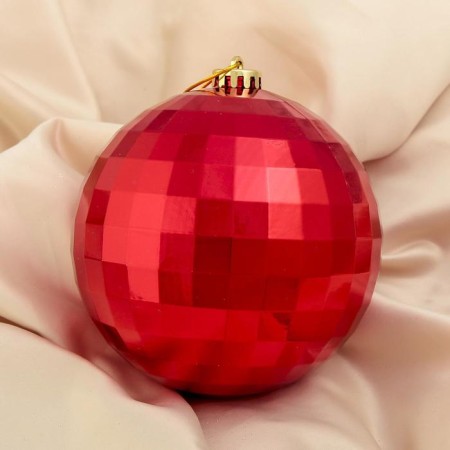 Ball plastic D-15 cm "Disco" red