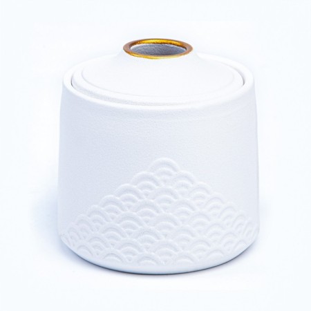Ceramic ashtray for cigarettes and sticks "Style", 11 x 10 cm, d = 2.2 cm, white-3