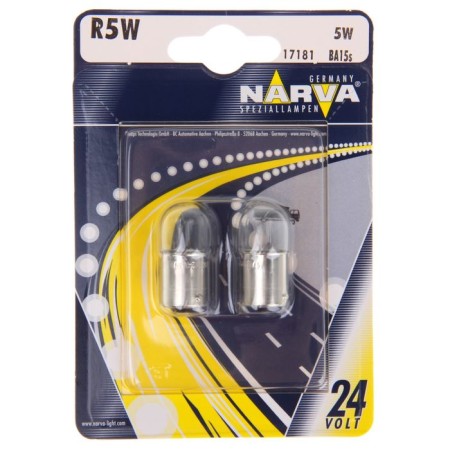 Car lamp Narva, R5W, 24 V, 5 W, set 2 pcs