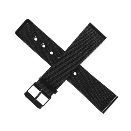 Solomon watch strap, 20 mm, stainless steel, L-19.5 cm, black-1