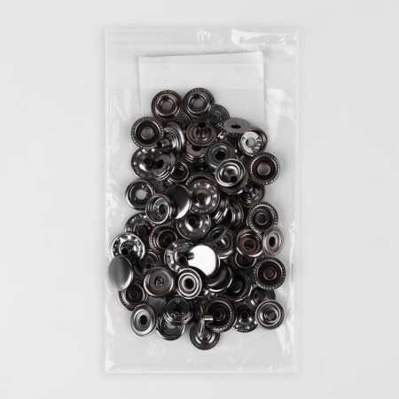 Installation button, omega (o-shaped), d = 15 mm, black nickel color-3