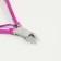 Manicure nippers for cuticle, 9.5 cm, blade length - 9 mm silver/pink color