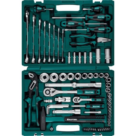 A set of tools in the case of Kraftool 27888-H76, universal, 76 items