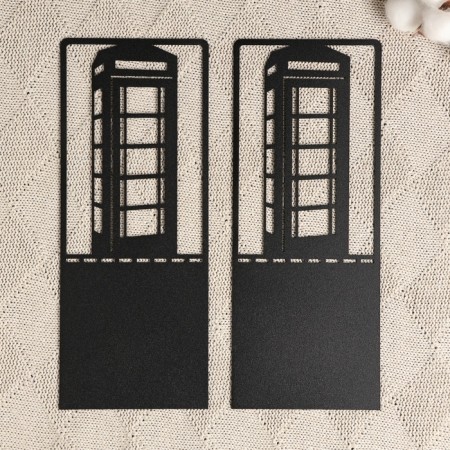 Holder-stand for books "London" set 2pcs, 15x10x10cm, black-3