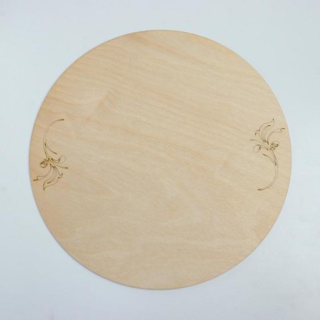 Cake stand round "Flowers, engraving", 32 cm-1