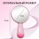 Mirror with a handle, D mirror surface 7.3 cm, pink color
