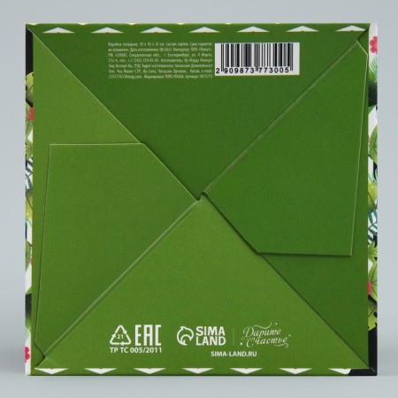 Gift folding box, packaging, "animals", 10 x 10 x 10 cm-6