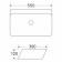 Selly pad Wave City, rectangular, white color, 55x39x12 cm