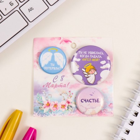 Icons sunset set 3 pcs d = 25 mm d = 35 mm "angel" 7x7 cm-1