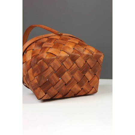 Wicker basket 23 x 18 x 12 cm, handle h = 13 cm, natural-6