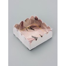 Коробка для печенья, кондитерская упаковка, "For You", 7 х 7 х 3 см