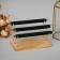 Stand for rings 3 rows, wood, 19 × 10 × 13 cm, black color