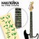 Music Life guitar sticker, green flowers