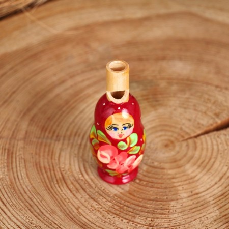 Whistle painted "nesting doll", 7.5 cm, wood, mix-1