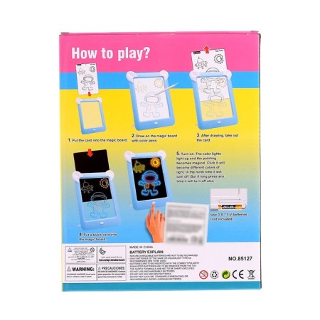 3D “Bunny” drawing tablet, with handles and cards, mix color-10