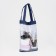 Cosmetic bag on the button, the color is blue