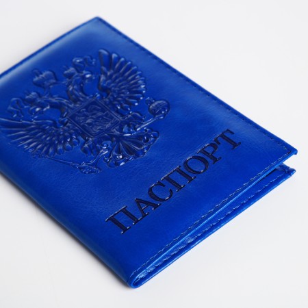 Cover for passport, blue color-5