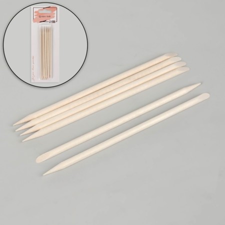 Orange sticks for manicure, on a blister, 11.4 cm, 6 pcs