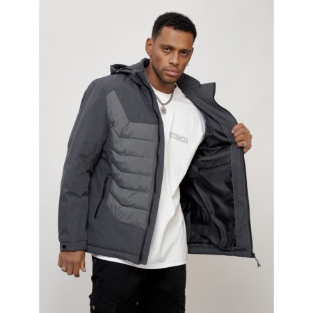 Male spring jacket, size 50, dark gray color-8