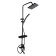 The shower system Zein Z3860, mixer, tropical and hand watering can, shelf, brass, black