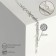 Bracelet with the rhinestones "Amelia" petals on a thick thread, white color in silver, 23 cm