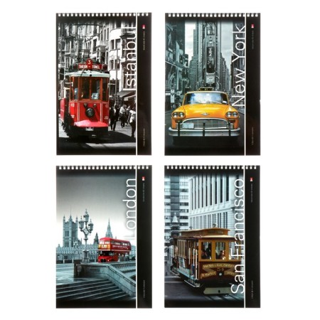 Notepad A4, 40 sheets on the crest "Cities", mix
