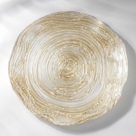 Antique rose dish, d = 28 cm, gold color