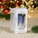 Christmas tree decoration "bump in the snow", transparent series, lilac, gift packaging, H-8cm