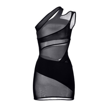 Candy Girl dress with open shoulder, OS size, black color-3