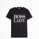 Women's T -shirt with print "Ladi Boss", black color, size 48