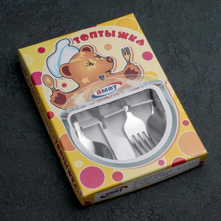Set of cutlery "Toptyzhka", 4 items, thickness 1.5 mm-3