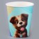 A single -single paper glass "puppy", 250ml