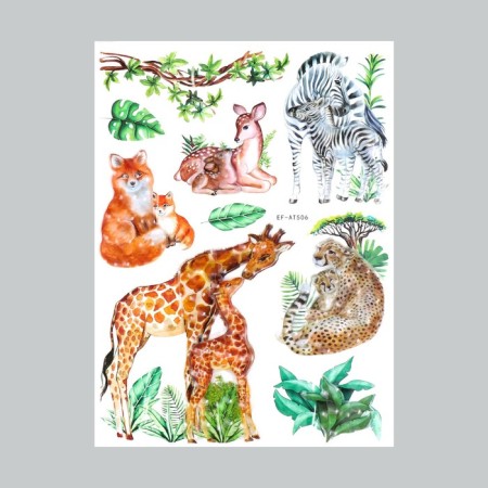 Multilayer plastic sticker "In the world of animals" mix 49.5x30 cm-2