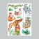 Multilayer plastic sticker "In the world of animals" mix 49.5x30 cm