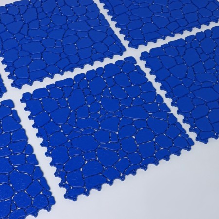 Aqua Stone floor modular coating, 34 × 34 cm, 6 pcs in packaging, blue color-9