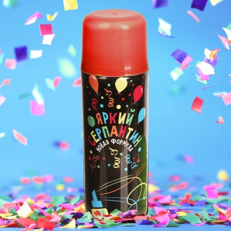 New Year's spray serpentine, 250 ml, red color, for the New Year-2