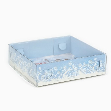 Box for Makarun "Fairytale New Year!", 12 x 12 x 3 cm, New Year-1