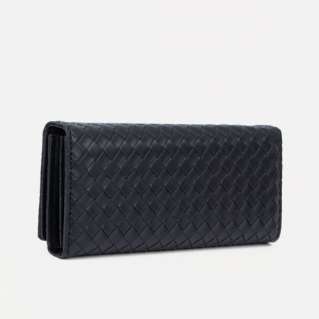 Women's wallet on a magnet, black color-1