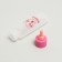 A bottle for feeding rodents 30 ml with silicone nipple (short nose), pink
