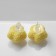 Earrings plastic "Caramel" star, yellow color