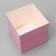 Box for flowers with PVC lid, 12 x 12 x 12 cm, pink