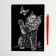 Engraving “kitten and butterfly” with a metallic effect “silver” A5