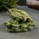 Figure "Toad on money" Green with gilding 8x8x4cm