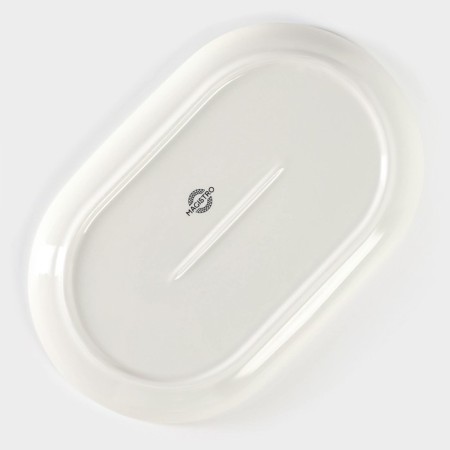 Porcelain oval Magistro Ocean, 25 × 16 × 2.4 cm, blue color-3