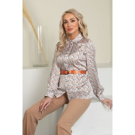 Female shirt, size 48, white color-10