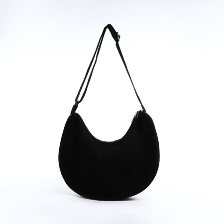 Youth bag with zipper, black color-3