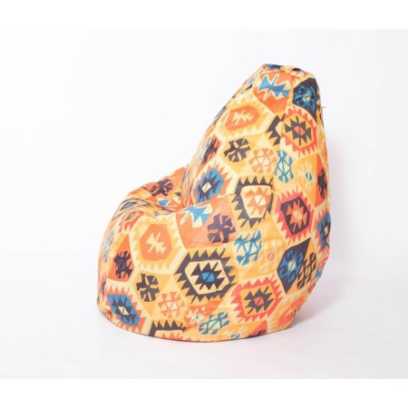 The pear-bag is large, a diameter 90 cm, height 135 cm, a mehikiko yellow print-2