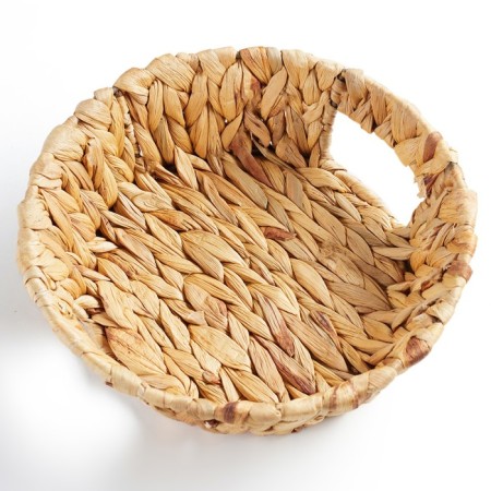Decorative dish "Golden Kolos", 23 x 7 cm, water hyacinth-1
