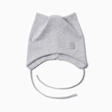 Hat cat for girls, color gray melange, size 42-46