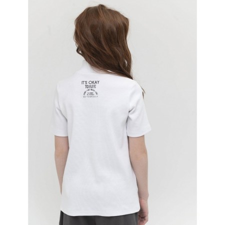 T -shirt for girls, height 122 cm, white color-2